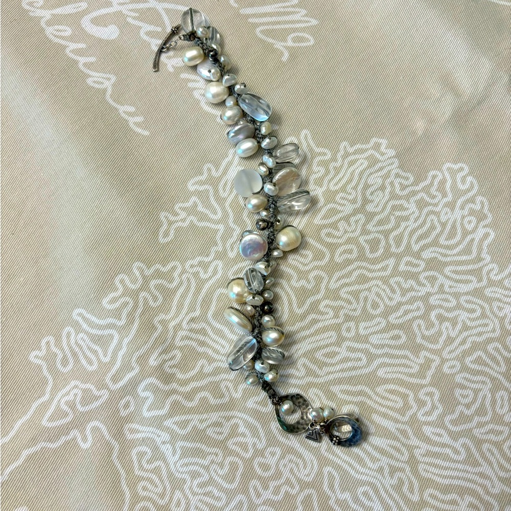 Silpada bracelet pearl and white beads